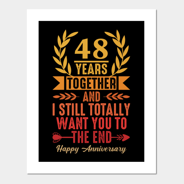 Happy 48th wedding Anniversary, 48 years Together 48th Wedding